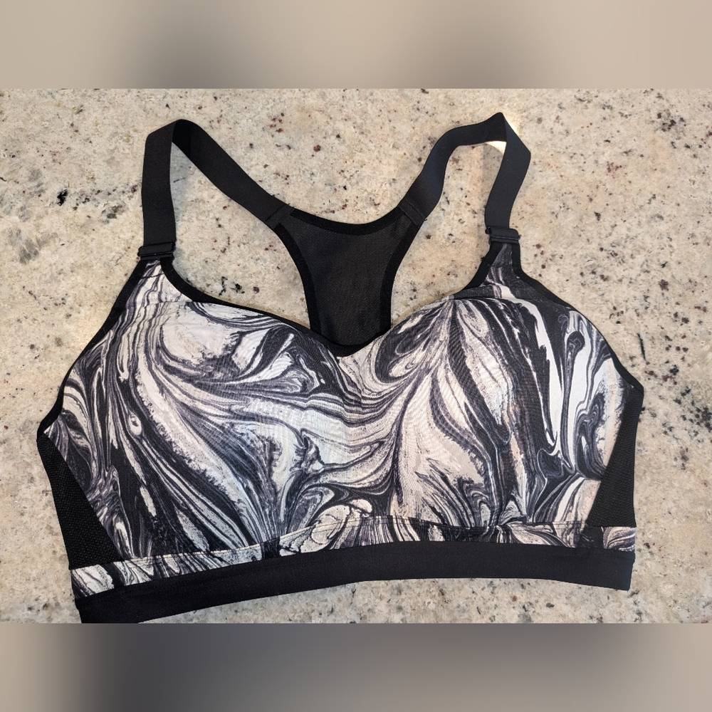 💪 Victoria Sport High Impact Sports Bra 38DD Marble Print